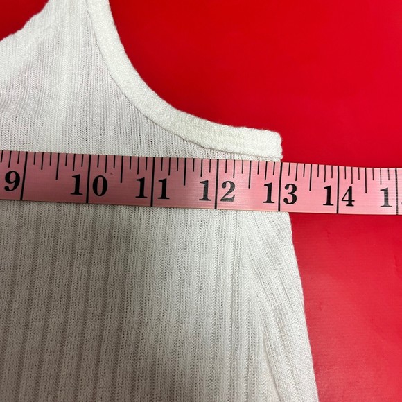 American Eagle Ribbed Button Front White Tank Top Women’s Size XS - Picture 6 of 6